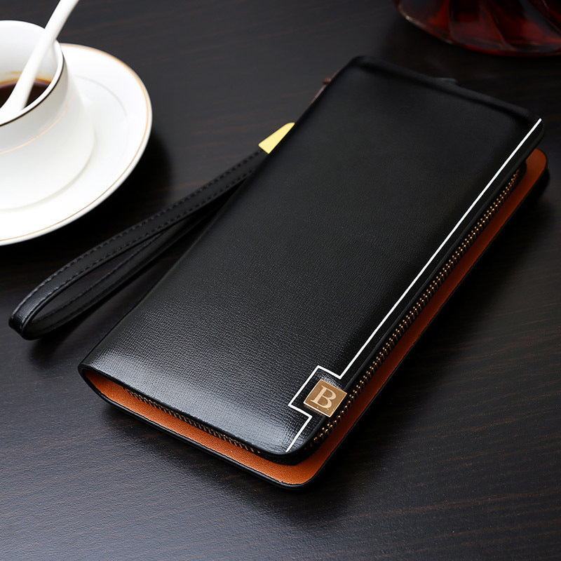 the new korean long wallet men single zipper handbag multifunctional leisure bag bag wholesale mobile phone manufacturers