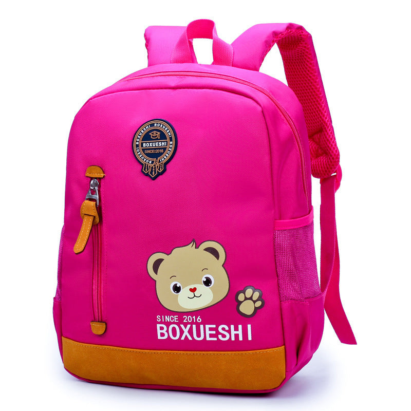 a cartoon bear nursery school schoolbag schoolbag schoolboy boy and boy baby boy and baby travel back