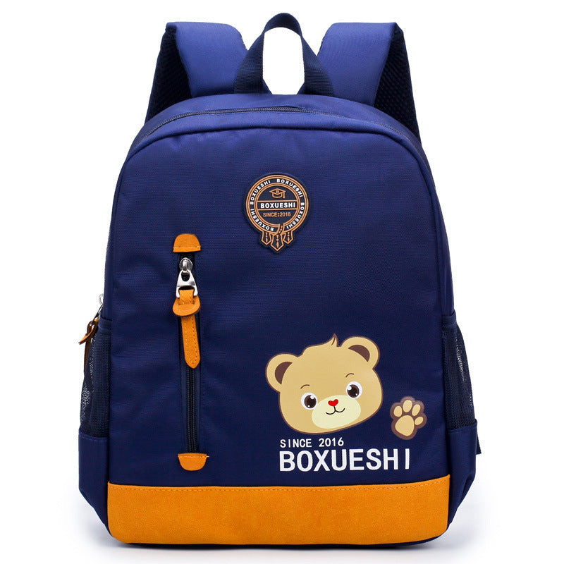 a cartoon bear nursery school schoolbag schoolbag schoolboy boy and boy baby boy and baby travel back