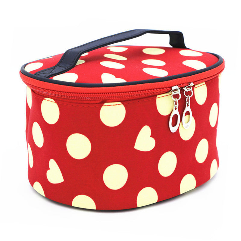 european and american polka dot simple cosmetic bag