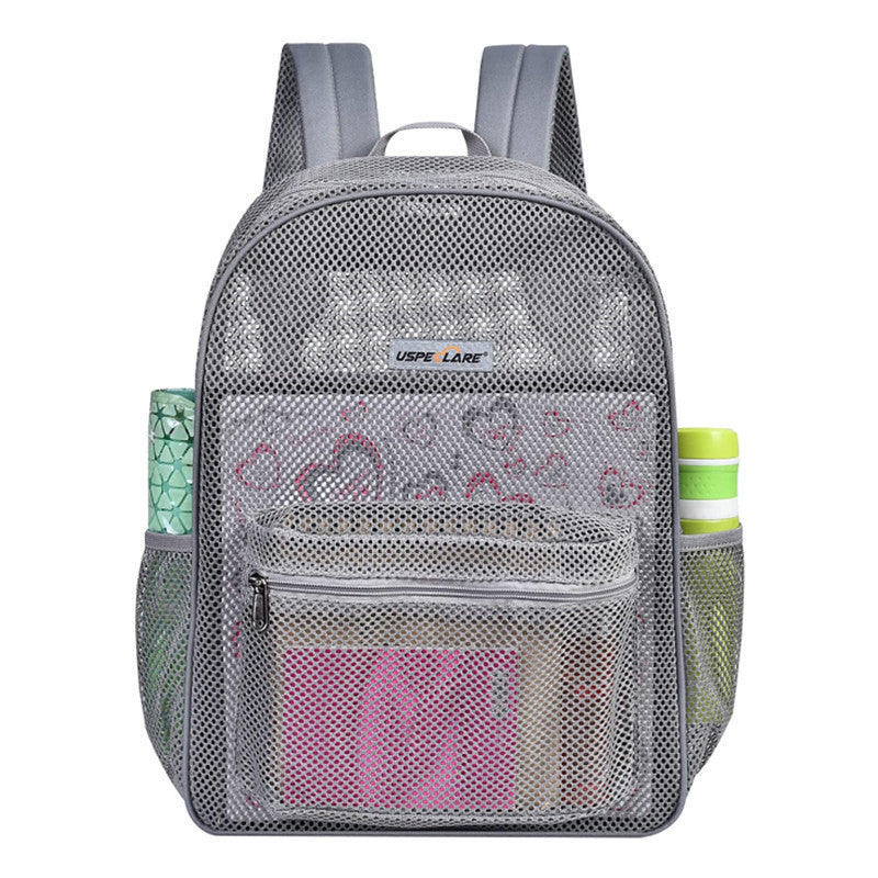 high load bearing mesh backpack transparent and simple