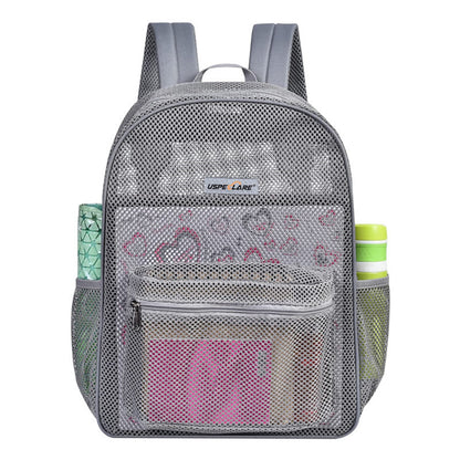 high load bearing mesh backpack transparent and simple