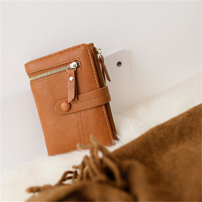 zipper buckle 2 fold clutch