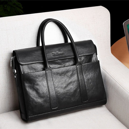 leather work business briefcase man
