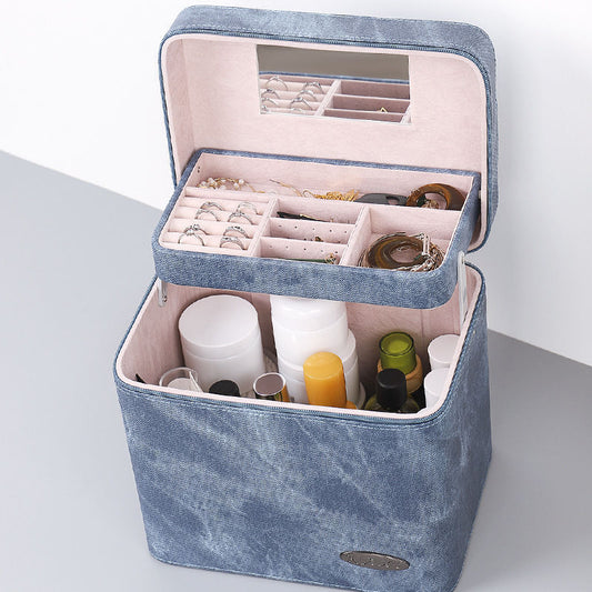 portable cosmetic storage box desktop jewelry