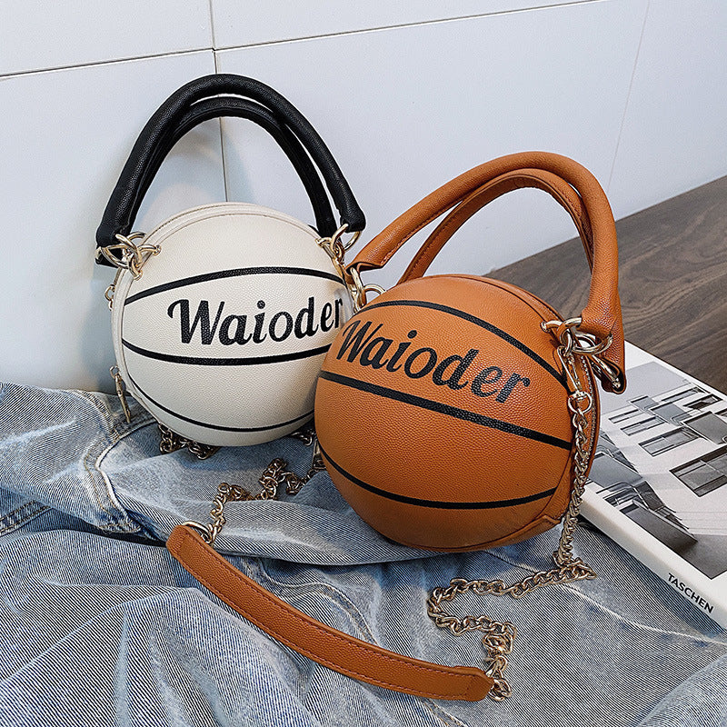 basketball shape handbags and purses for women chain shoulder crossbody bag girls ladies handbags