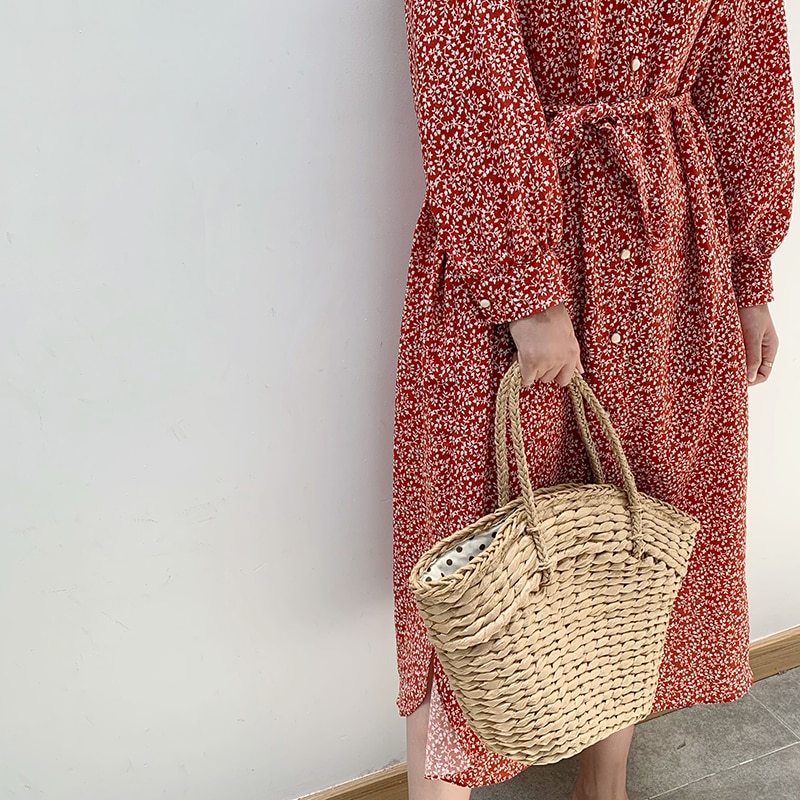 fashion rattan women handbags wicker lady bags