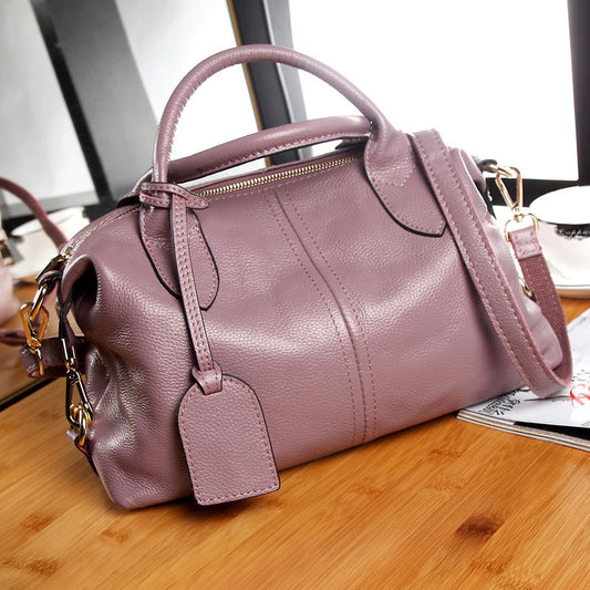 new european leather bag fashion handbag crossbody bag boston simple bag wholesale