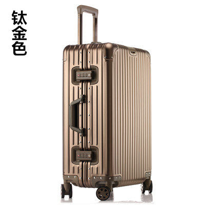 aluminum magnesium alloy luggage large capacity trolley case