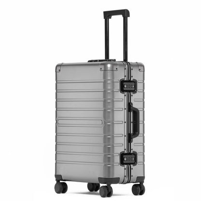 simple aluminum magnesium alloy universal wheel trolley case