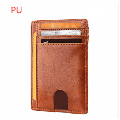 card holder leather foreign trade men rfid anti theft swiping european and american card holder male amazon hot products card holder