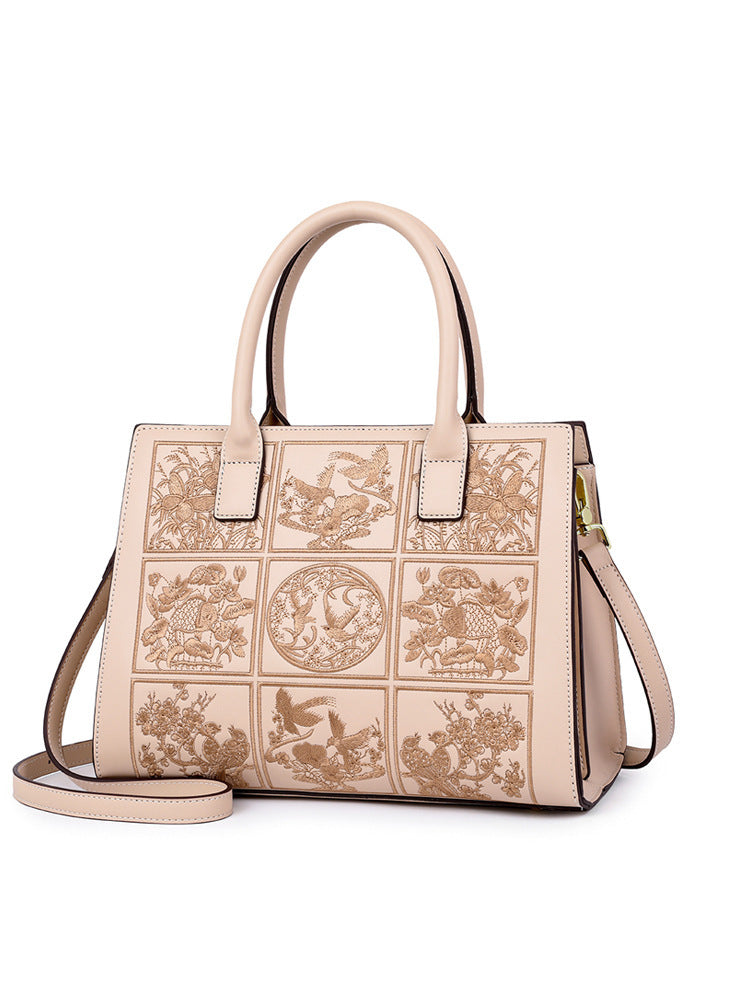 womens retro bags embroidered shoulder crossbody handbag