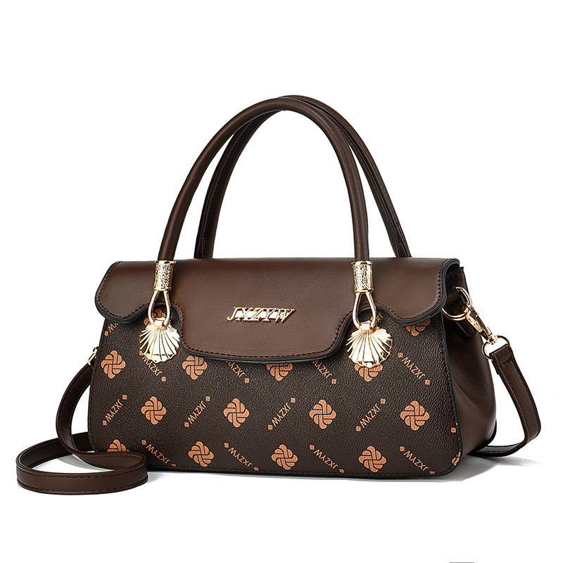 large capacity fashion printed casual simple handbag womens cross body bag