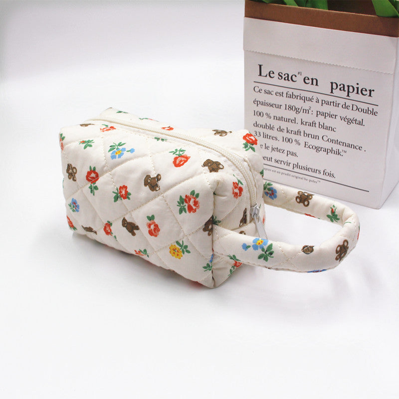 womens fashion personalized flower cosmetic bag