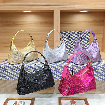 delicate rhinestone womens bag dinner bag large capacity totes