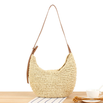 Simple Casual Paper String Hand-woven Bag Tote Bag