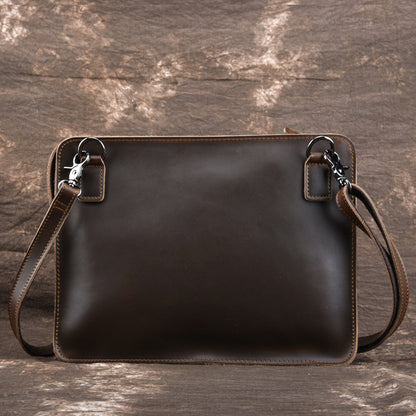 mens business leather shoulder bag