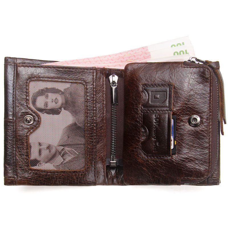 vintage leather mens wallet