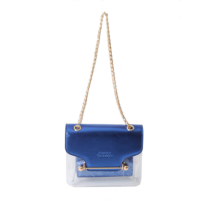 letter contrast color mother shoulder messenger bag