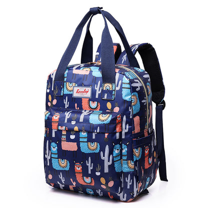 mini printed folding trolley bag detachable dual purpose backpack