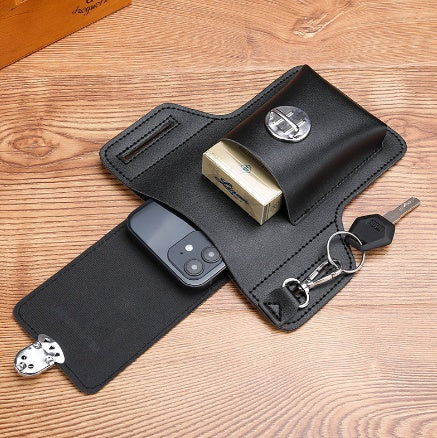 cigarette case hanging key belt waist bag