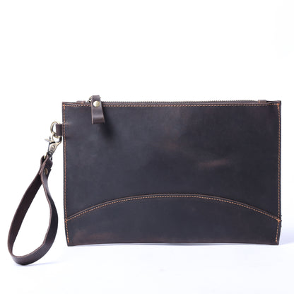 Simple Crazy Horse Leather Clutch For Men