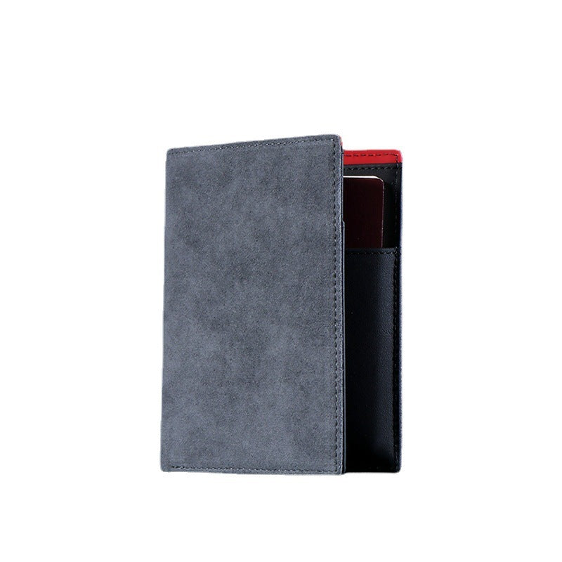 alcantara passport holder genuine leather certificate holder multifunctional wallet