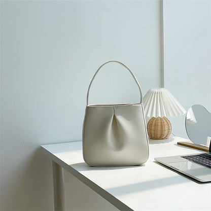 high grade fashion special interest pleated pu retro elegant small handbag