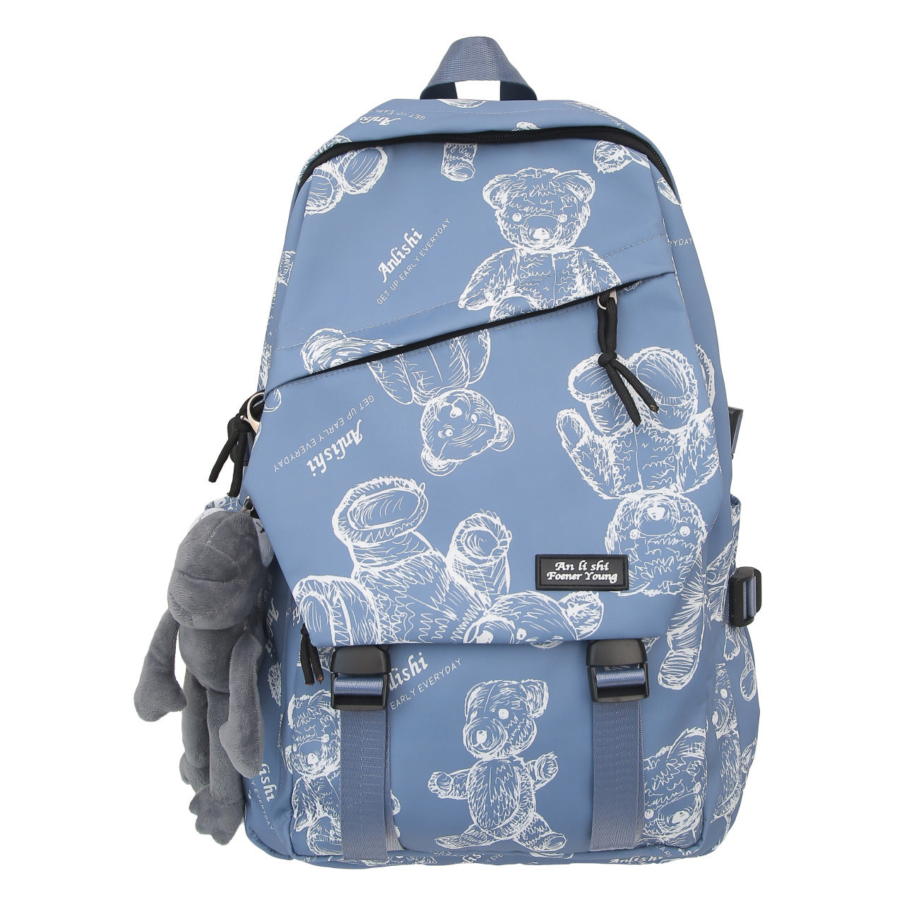 Large Capacity Solid Color Wear-resistant Backpack