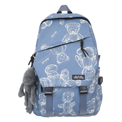 Large Capacity Solid Color Wear-resistant Backpack