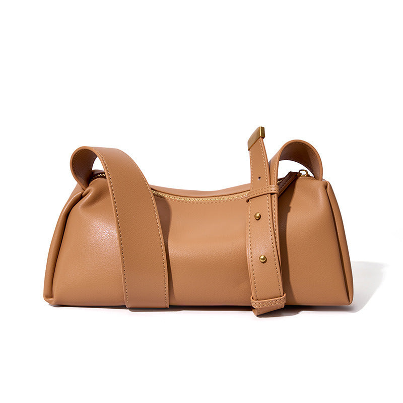 womens high grade cowhide baguette underarm bag