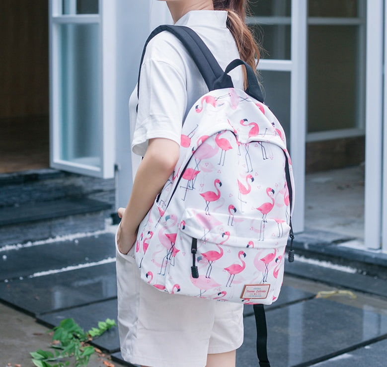 middle school student schoolbag female print backpack