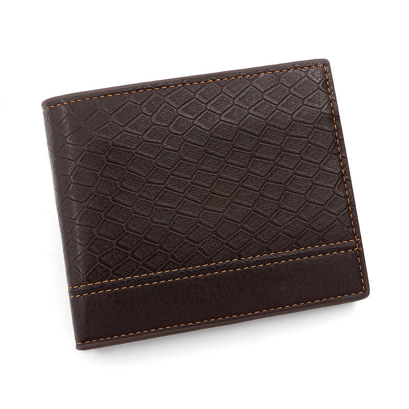 mens fashion large capacity embossed snake pattern wallet