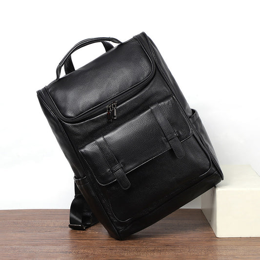 top layer backpackage genuine leather large capacity