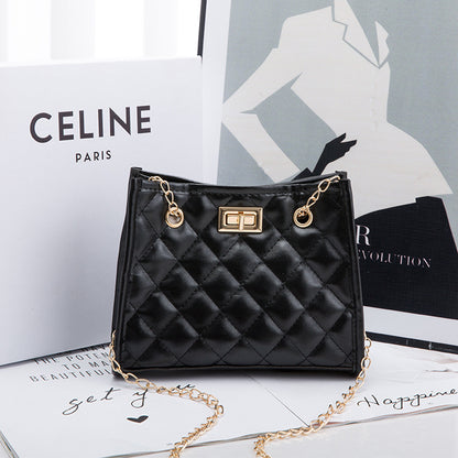 mini chain shoulder bags rhombus sewing small square bags for women