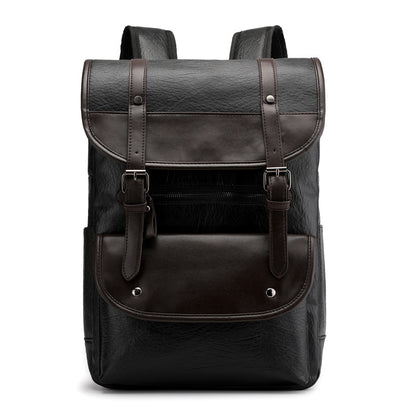 backpack pu leather student bag