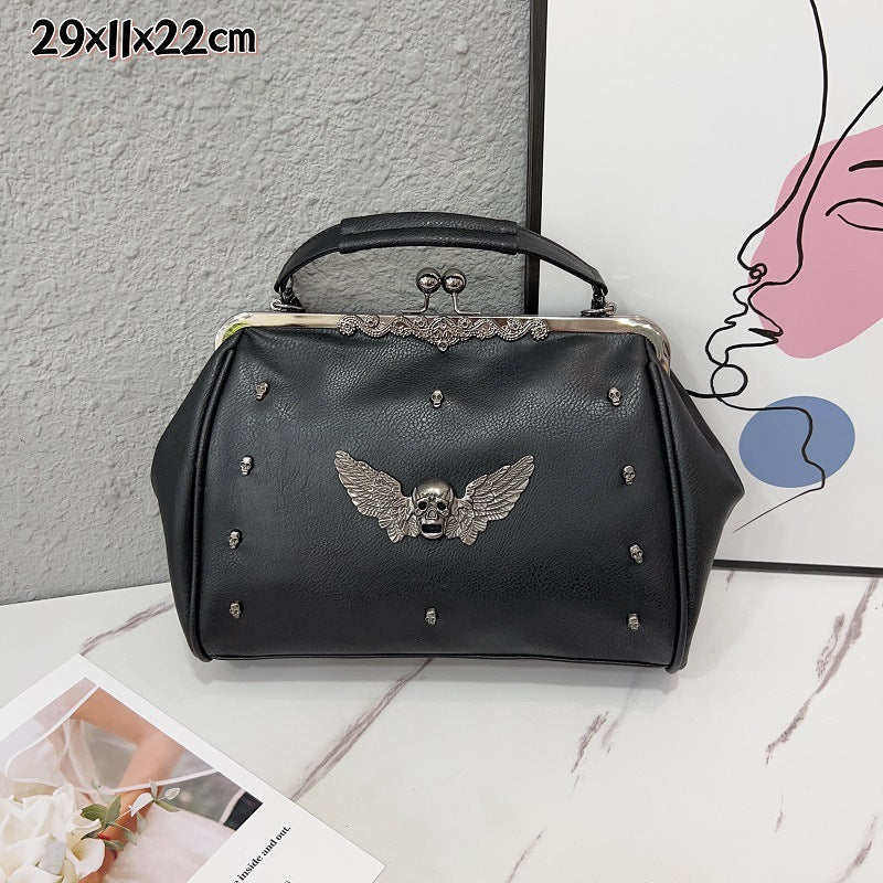 solid color wings retro messenger bag for women