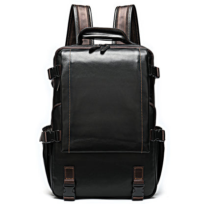 mens retro fashion leather backpack