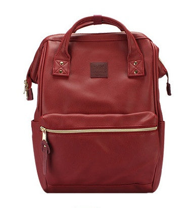 portable contrast color macaron student schoolbag