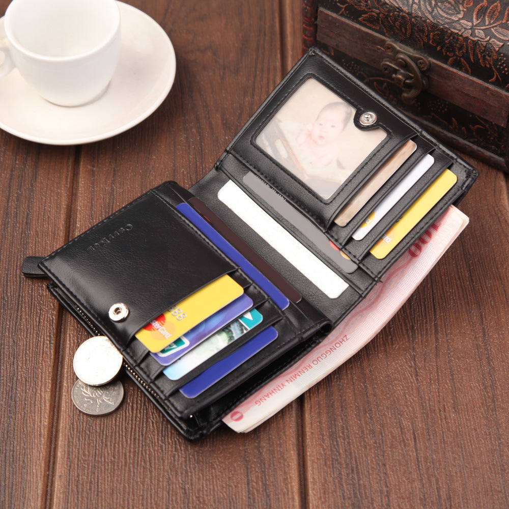 mens wallet short anti demagnetization