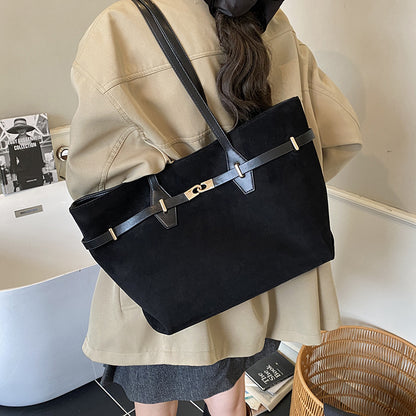 Retro Large-Capacity Tote Bag Women's Handbag