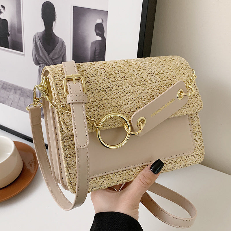 new fashion single shoulder crossbody womens braided small square bag