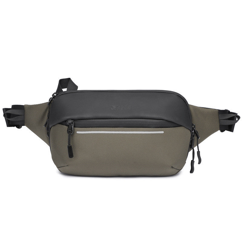 mens waist bag korean version functional multi function expandable messenger