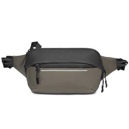 mens waist bag korean version functional multi function expandable messenger