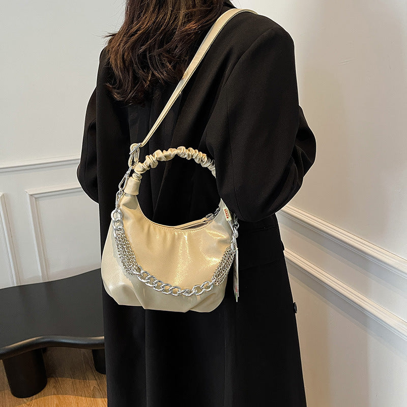 womens fashion pleated handbag crossbody