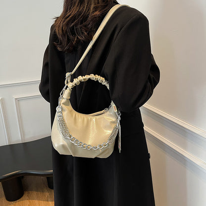 womens fashion pleated handbag crossbody