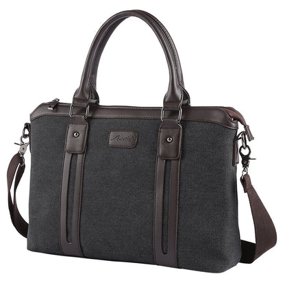 canvas shoulder messenger bag mens business handheld briefcase