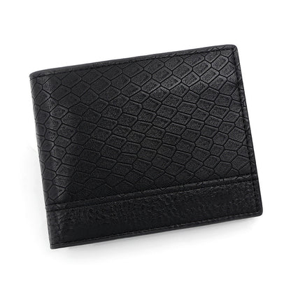 mens fashion large capacity embossed snake pattern wallet