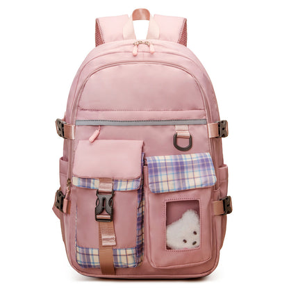 cartoon cute and lightweight burden reducing student schoolbag