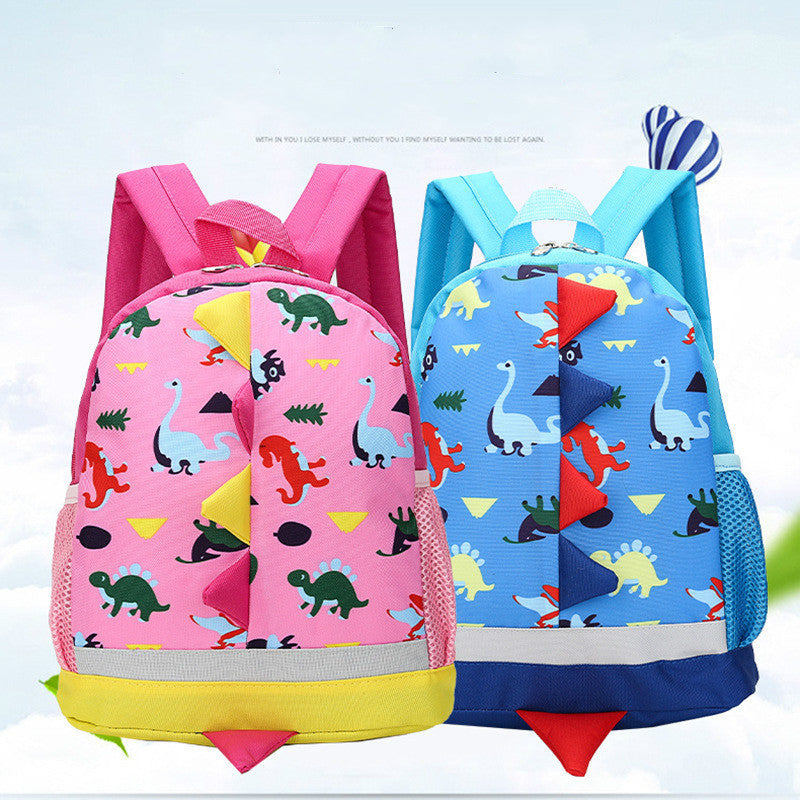 cartoon dinosaur childrens bag kindergarten schoolbag mens and womens backpack